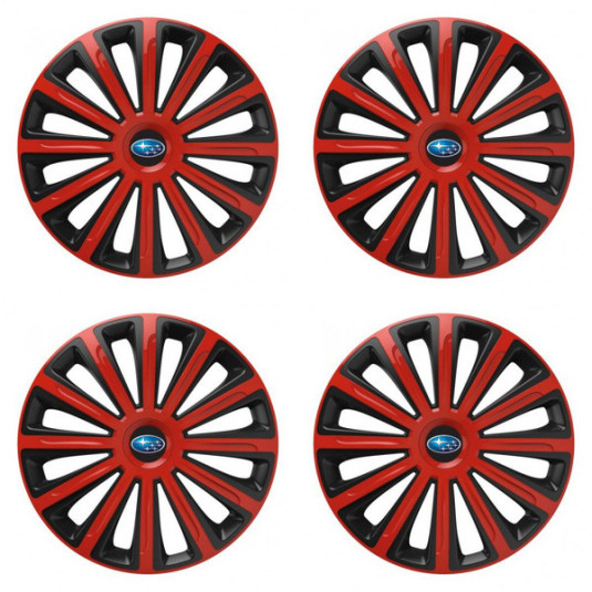 Poklice pro Subaru 15 TREND red and black