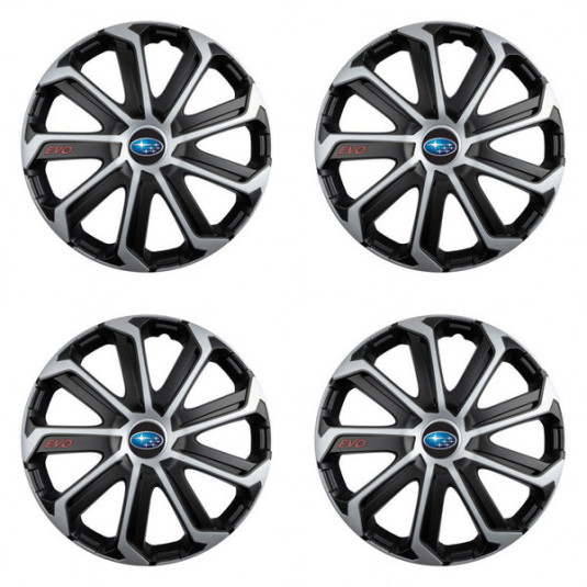 Poklice pro Subaru 16 Evo black&silver