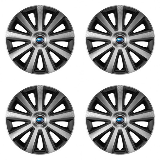 Poklice pro Subaru 16 Aviator carbon silver&black
