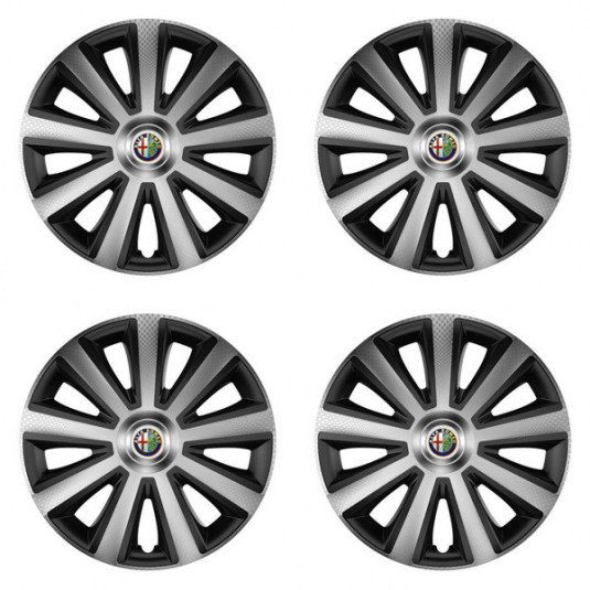 Poklice pro Alfa Romeo 14 Aviator carbon silver&black