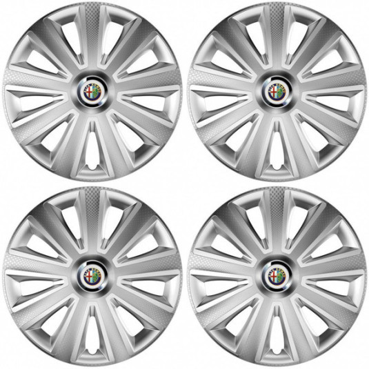 Poklice pro Alfa Romeo 14 Aviator carbon RC silver