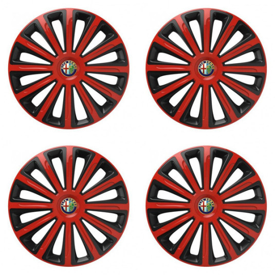 Poklice pro Alfa Romeo 15 TREND red and black
