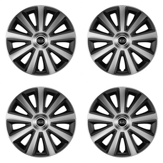 Poklice pro Kia (staršie logo) 14 Aviator carbon silver&black