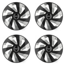 Poklice pro Kia (staršie logo) 14 Vector RC black and silver