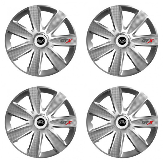 Poklice pro Kia (staršie logo) 14 GTX CARBON silver