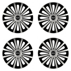 Poklice pro Kia (staršie logo) 15 TREND silver and black