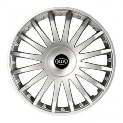 Poklice pro Kia (staršie logo) 16 CRYSTAL silver