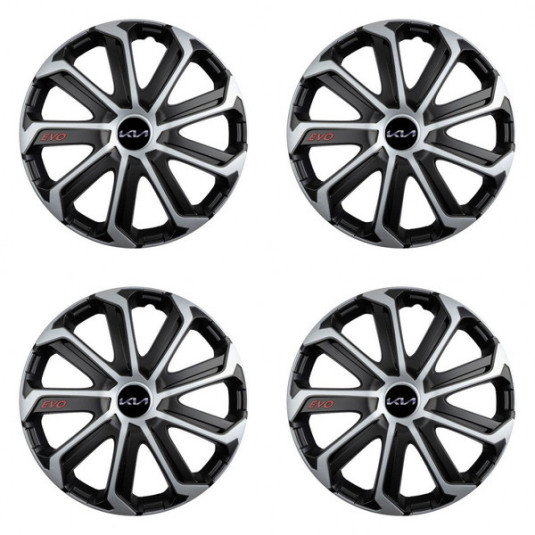Poklice pro Kia (nové logo) 14 Evo black&silver