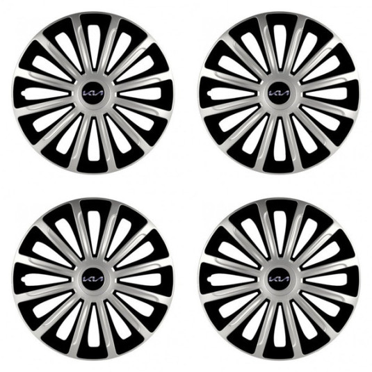 Poklice pro Kia (nové logo) 15 TREND silver and black