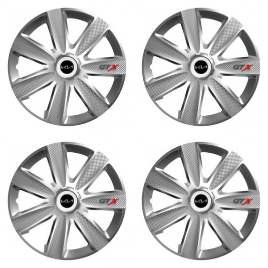 Poklice pro Kia (nové logo) 15 GTX CARBON silver