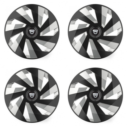Poklice pro Dacia (staršie logo) 14 Vector RC black and silver