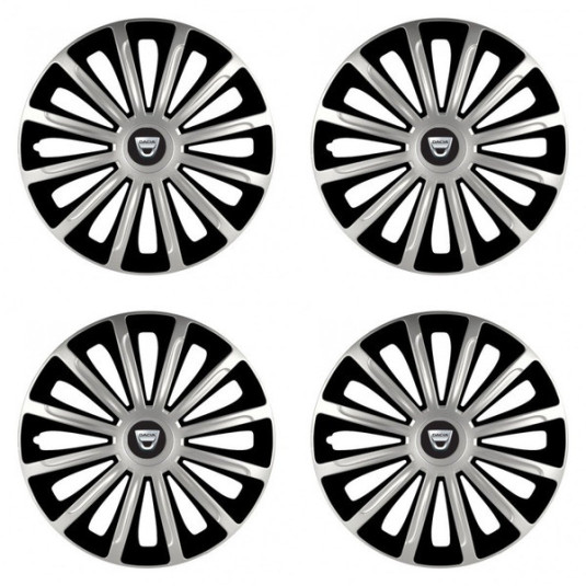 Poklice pro Dacia (staršie logo) 15 TREND silver and black