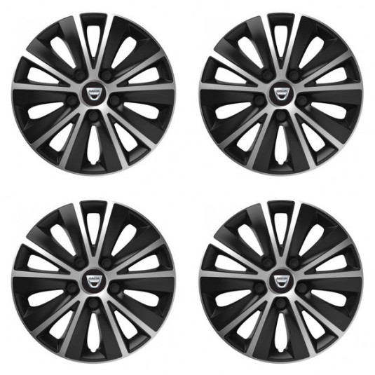 Poklice pro Dacia (staršie logo) 15 RAPIDE silver and black