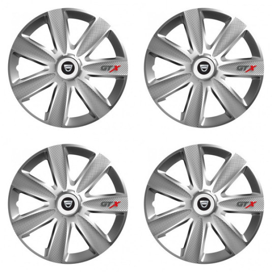 Poklice pro Dacia (staršie logo) 16 GTX CARBON silver