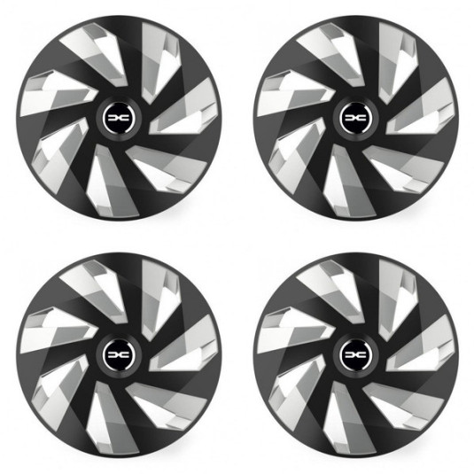 Poklice pro Dacia (nové logo) 14 Vector RC black and silver
