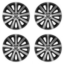 Poklice pro Peugeot (staršie logo) 15 Aviator carbon silver&black