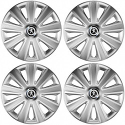 Poklice pro Peugeot (staršie logo) 15 Aviator carbon silver