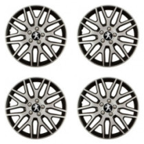 Poklice pro Peugeot (staršie logo) 15 Dakar NC silver and black