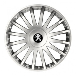 Poklice pro Peugeot (staršie logo) 15 CRYSTAL silver