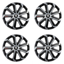 Poklice pro Peugeot (staršie logo) 16 Evo black&silver