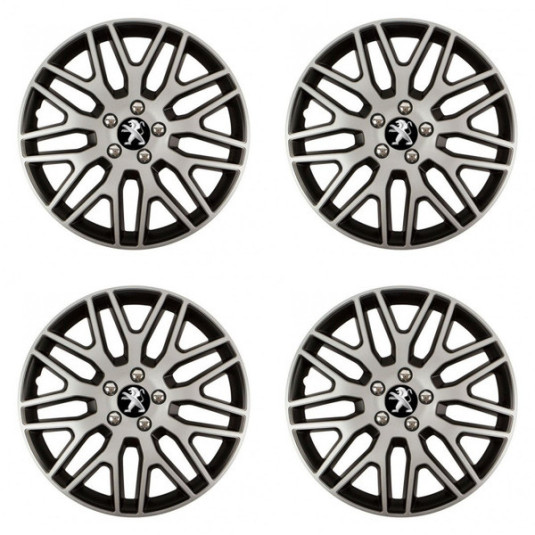 Poklice pro Peugeot (staršie logo) 16 Dakar NC silver and black
