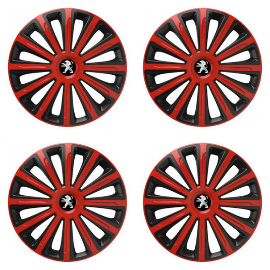 Poklice pro Peugeot (staršie logo) 16 TREND red and black