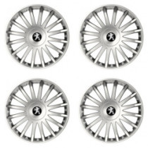 Poklice pro Peugeot (staršie logo) 16 CRYSTAL silver