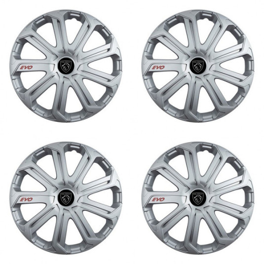 Poklice pro Peugeot (nové logo) 14 Evo silver