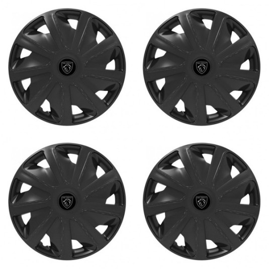 Poklice pro Peugeot (nové logo) pre dodávky 15 Craft black