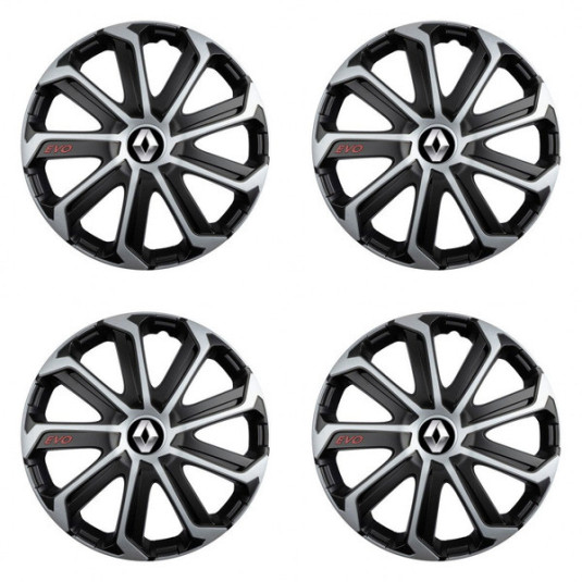 Poklice pro Renault (staršie logo) 14 Evo black&silver