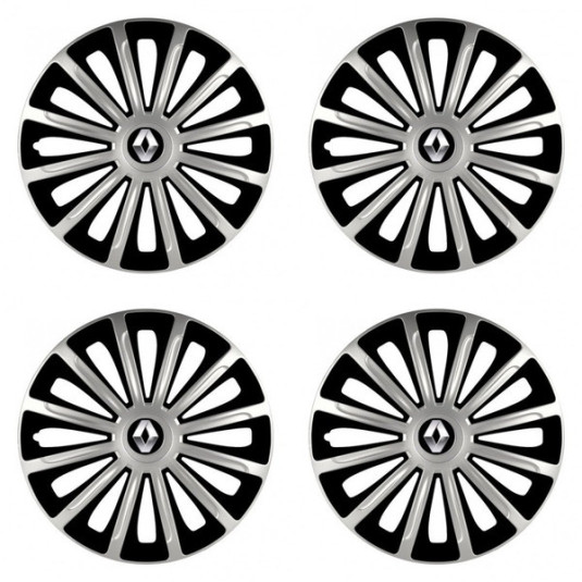 Poklice pro Renault (staršie logo) 15 TREND silver and black