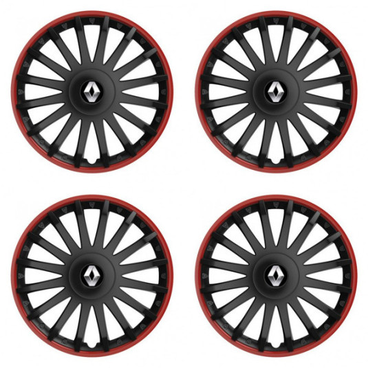 Poklice pro Renault (staršie logo) 16 CRYSTAL RO black