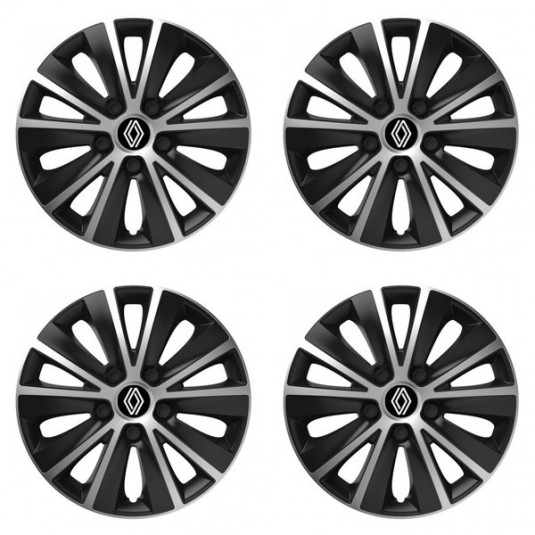 Poklice pro Renault (nové logo) 14 RAPIDE silver and black