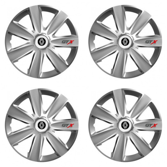 Poklice pro Renault (nové logo) 15 GTX CARBON silver