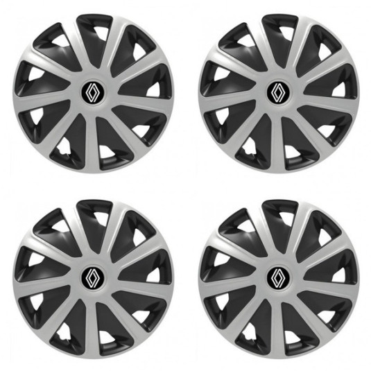 Poklice pro Renault (nové logo) pre dodávky 15 Craft silver and black