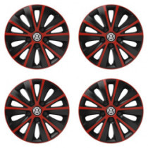 Poklice pro VW (černé) 14 RAPIDE red and black