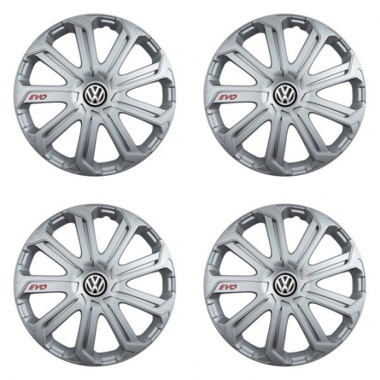Poklice pro VW (černé) 15 Evo silver