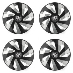 Poklice pro VW (černé) 15 Vector RC black and silver