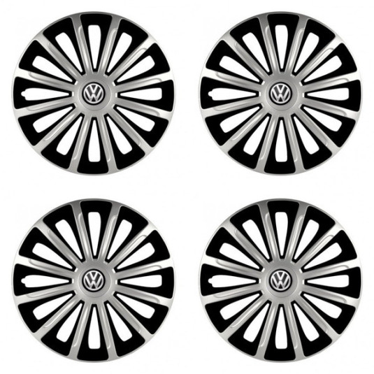 Poklice pro VW (černé) 15 TREND silver and black
