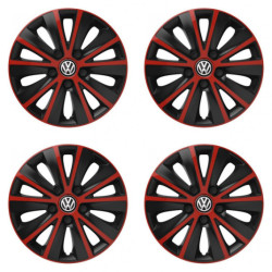 Poklice pro VW (černé) 15 RAPIDE red and black