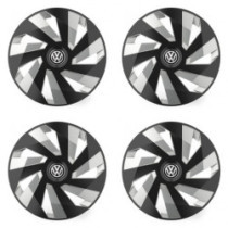 Poklice pro VW (černé) 16 Vector RC black and silver