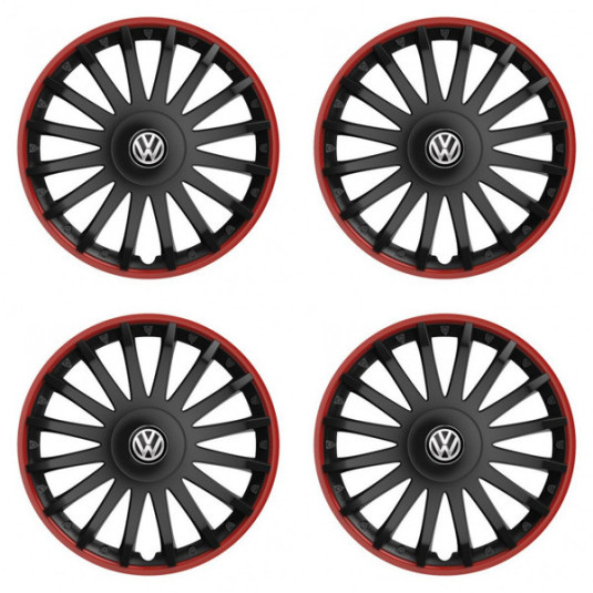 Poklice pro VW (černé) 16 CRYSTAL RO black