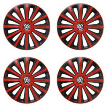Poklice pro VW (černé) 16 TREND red and black