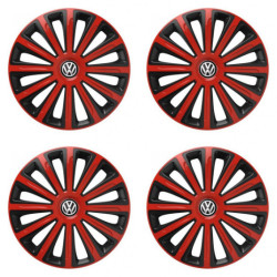 Poklice pro VW (černé) 16 TREND red and black