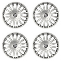 Poklice pro VW (černé) 16 CRYSTAL silver
