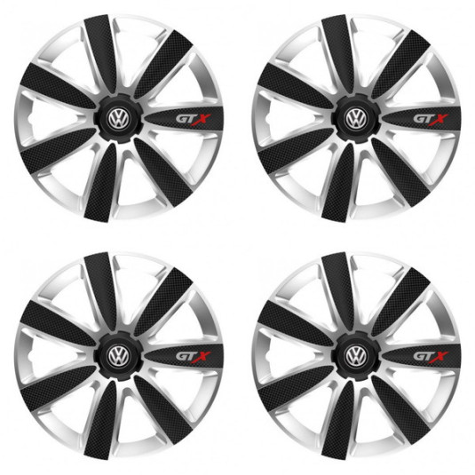 Poklice pro VW (černé) 16 GTX CARBON silver/black