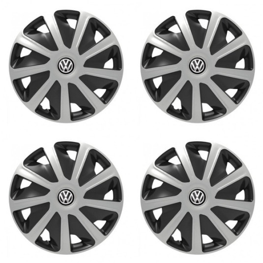 Poklice pro VW (černé) pre dodávky 16 Craft silver and black