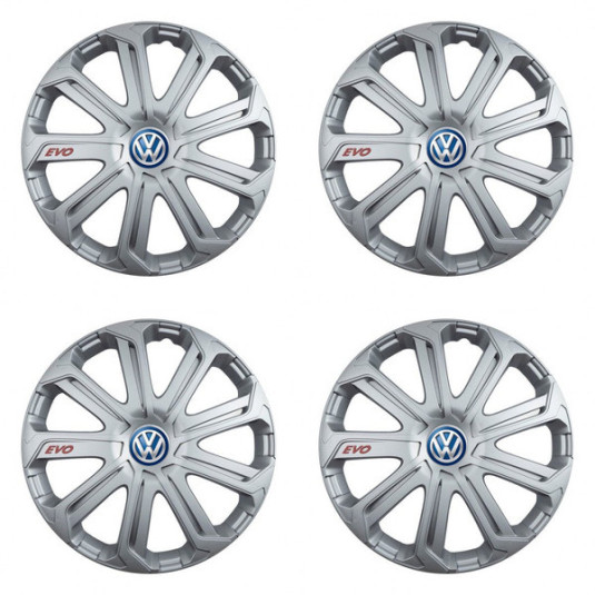 Poklice pro VW (modré) 15 Evo silver