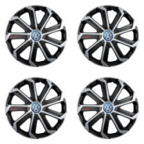 Poklice pro VW (modré) 15 Evo black&silver