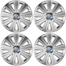 Poklice pro VW (modré) 15 Aviator carbon silver